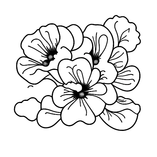 forget me not, poppy and blueberry tattoo design idea