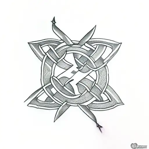 arrow w/ celtic knot tattoo design idea