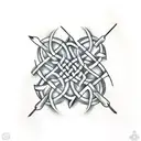 arrow w/ celtic knot tattoo design idea