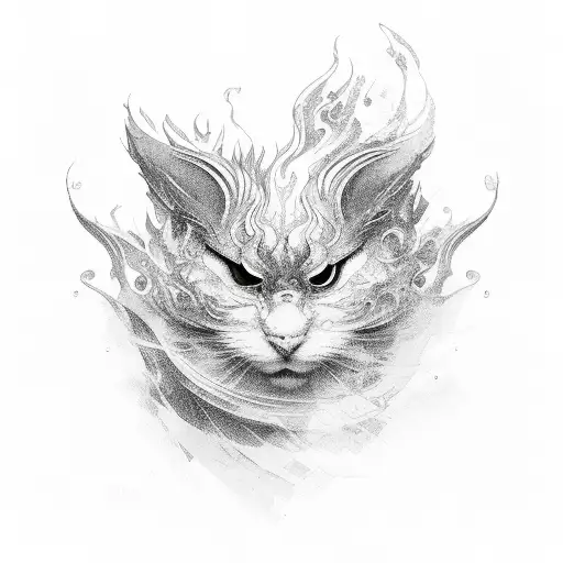 layered realistic flame tattoo design idea