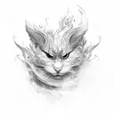 layered realistic flame tattoo design idea
