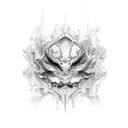 layered realistic flame tattoo design idea