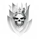 spooky chess queen piece  tattoo design idea