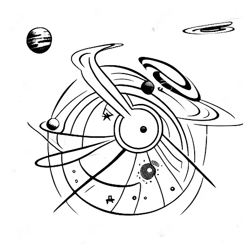 Space, Universe, Planets, Aliens tattoo design idea