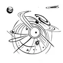 Space, Universe, Planets, Aliens tattoo design idea