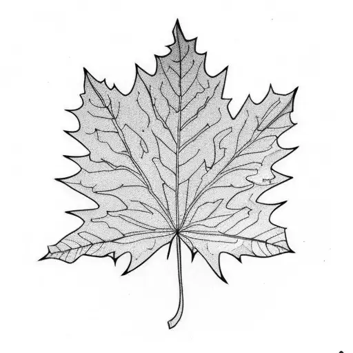 white oak leaf tattoo design idea