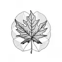 white oak leaf tattoo design idea