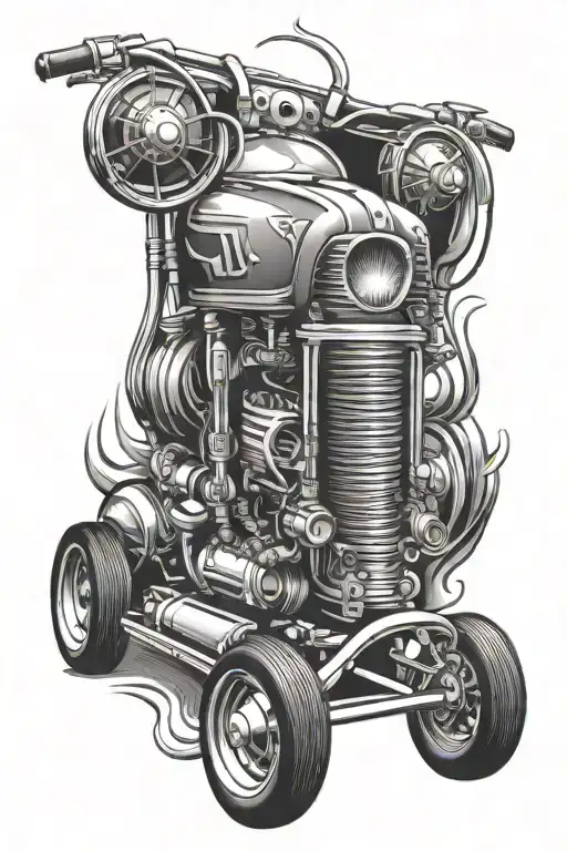 hot rod americana tattoo design idea