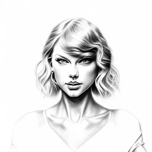 Reputation Pencil Sketch of Taylor Swift · Creative Fabrica