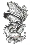conch sea shell tattoo design idea