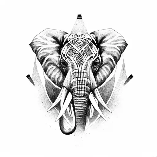 Elephant zebra tattoo design idea