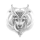 Leo and Capricorn  tattoo design idea