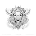 Leo and Capricorn  tattoo design idea