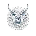 Leo and Capricorn  tattoo design idea