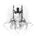 hacker samurai, binary code, python code,  tattoo design idea