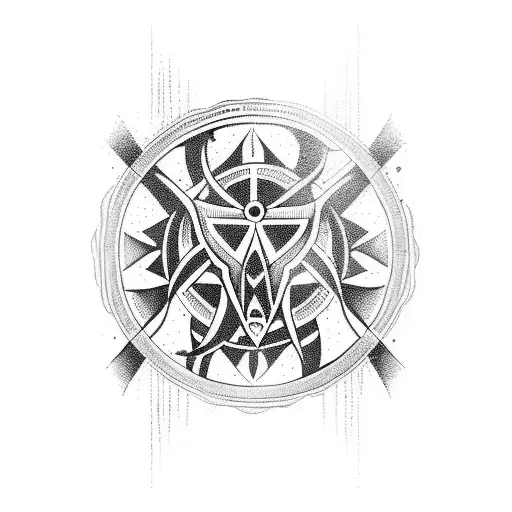 número 1977 tattoo design idea