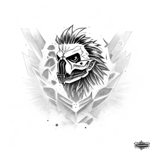 lobo e corvo tattoo design idea