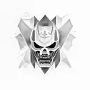 lobo e corvo tattoo design idea