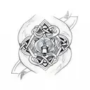 Design a tattoo featuring a bear claw with hiking trails intertwined in Celtic patterns tattoo design idea