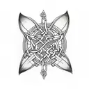 Design a tattoo featuring a bear claw with hiking trails intertwined in Celtic patterns tattoo design idea