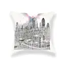 A Newcastle skyline with barbell weights as buildings tattoo design idea
