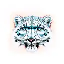 Snow leopard tattoo design idea