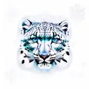 Snow leopard tattoo design idea