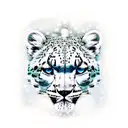 Snow leopard tattoo design idea