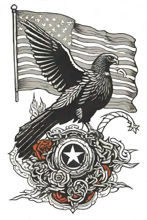 war, battlefield, guns, turkey flag tattoo design idea