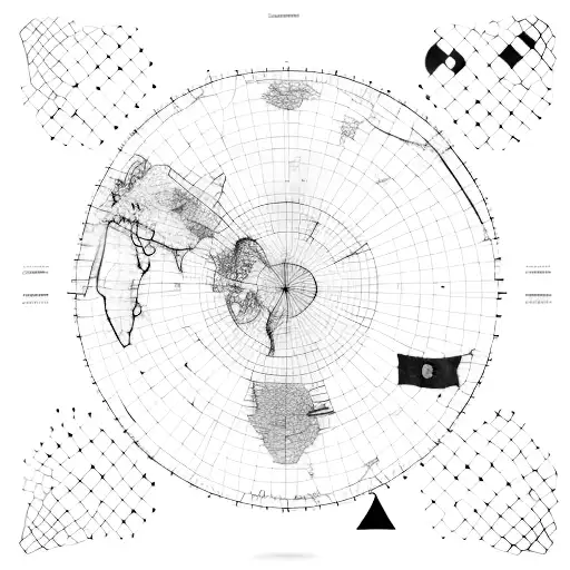 A minimalist tattoo of a world map with the countries you love the most - Brasil, Paris, Portugal, Bélgica, Miami, New York, Mexico, Alemanha, Luxemburgo, Espanha, Holanda - marked with small dots tattoo design idea