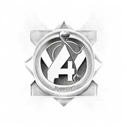 number 41 with the word Amorè tattoo design idea