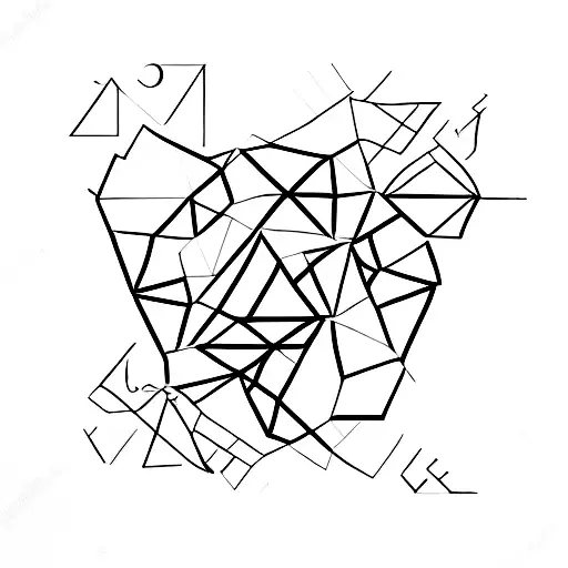 three triangles representing the letters ADA tattoo design idea