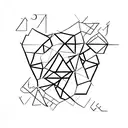 three triangles representing the letters ADA tattoo design idea