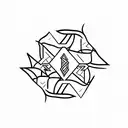 three triangles representing the letters ADA tattoo design idea