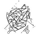 three triangles representing the letters ADA tattoo design idea