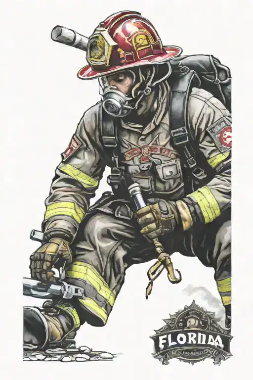 florida state seminoles weightlifting firefighter tattoo design idea