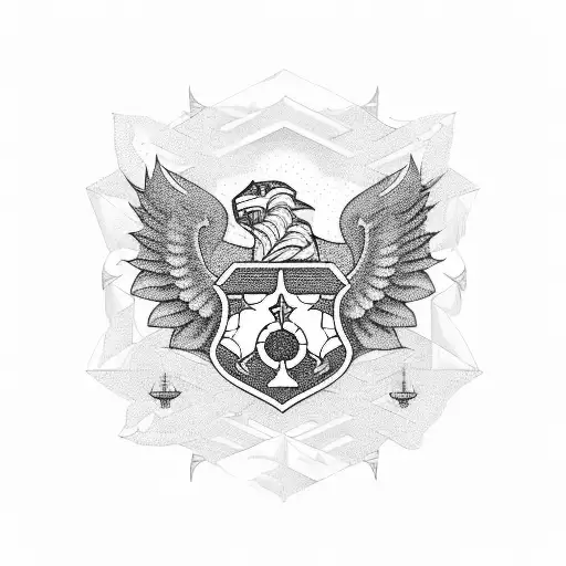 Air Force and Persian Gulf tattoo design idea