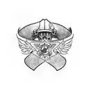 Air Force Firefighter tattoo design idea