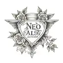 collar bone quote tattoo design idea