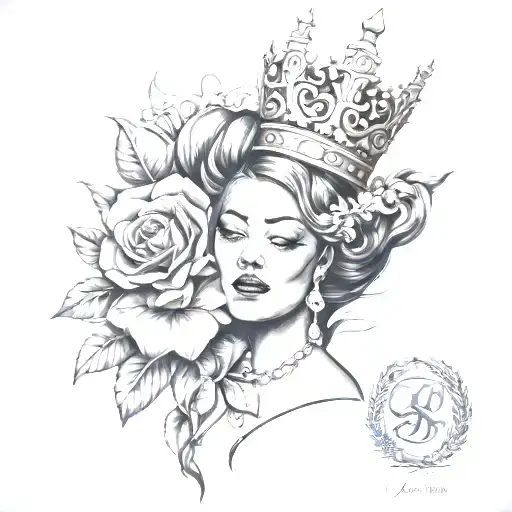 qos queen tattoo design idea