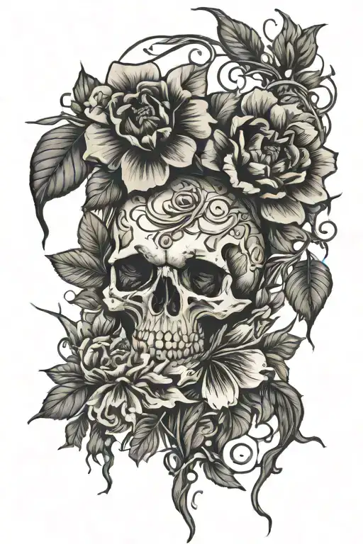 October July August February birth month flowers tattoo design idea