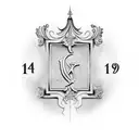 roman numerals 1994 tattoo design idea