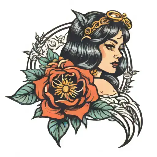 Abby with a halo tattoo design idea