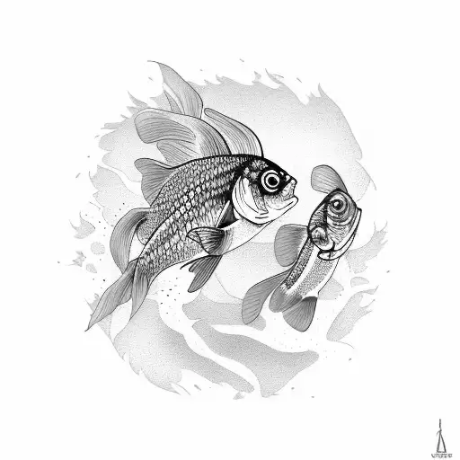 goldfish  tattoo design idea