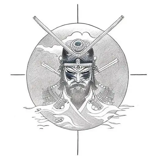 warrior waiting calmly for the storm tattoo design idea