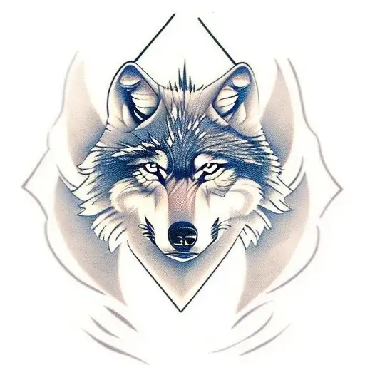 Wolf with lifes a gamble tattoo design idea