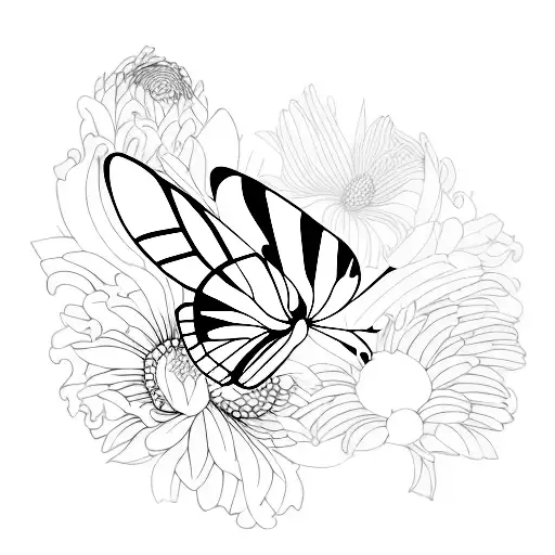 papillon  tattoo design idea