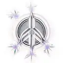 3d light bulb with rowan tree and peace sign tattoo design idea