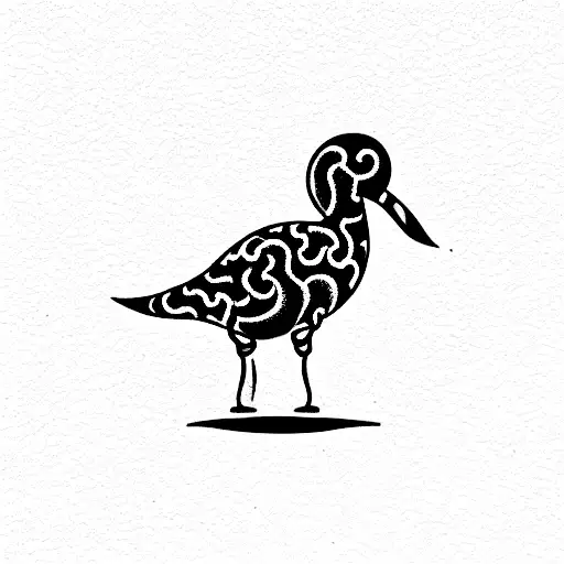 silly goose tattoo design idea