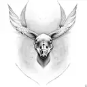 silly goose tattoo design idea